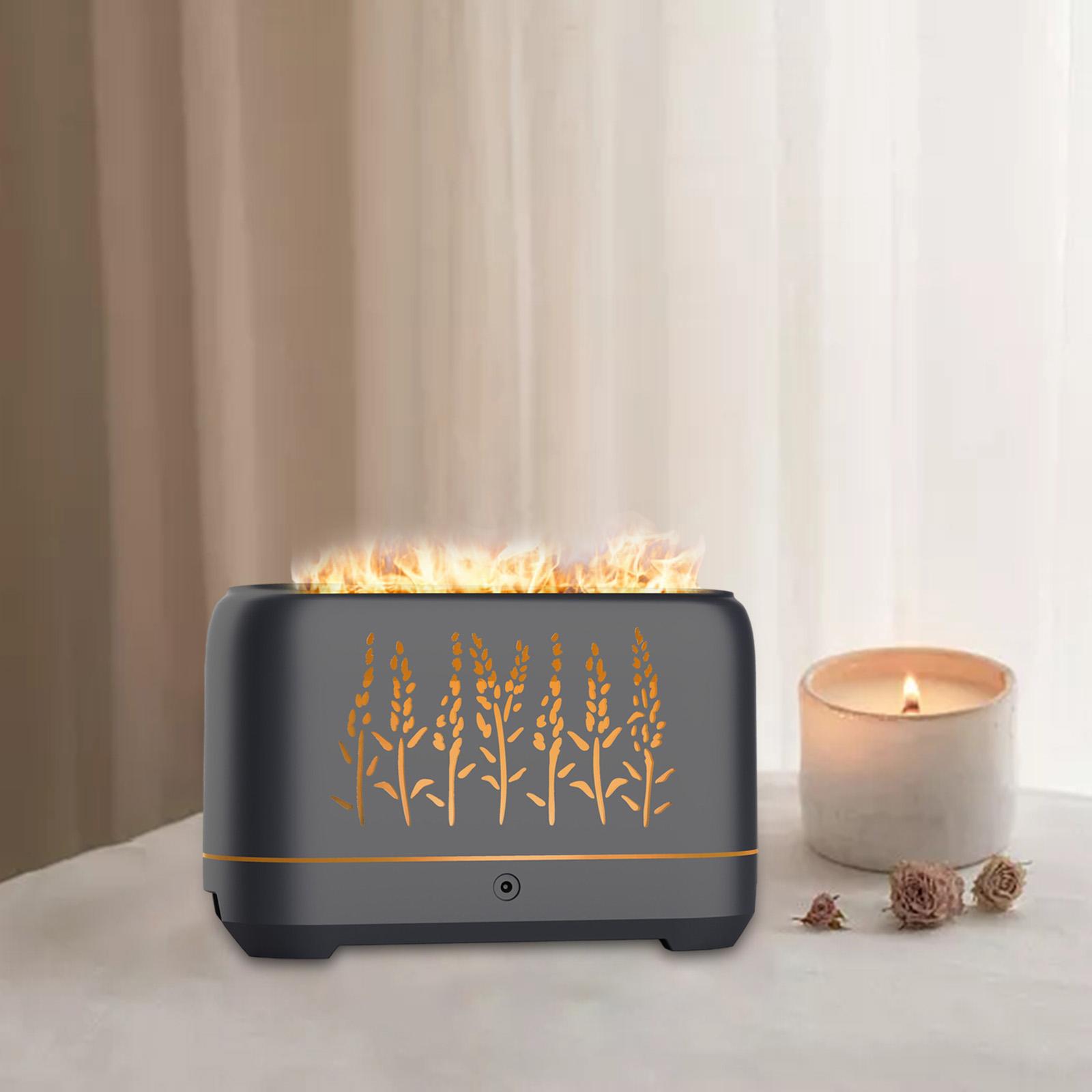 

Flame Humidifier Aroma Diffuser 200ml USB Desktop Office Nursery Room Decor чёрный