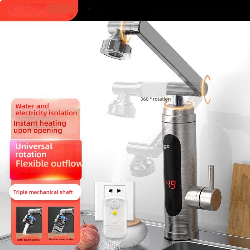 Electric Kitchen Water Heater Tap Instant Hot Water Faucet Heater Cold Heating Faucet Tankless Instantaneous Water Heater