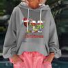 Women's Christmas Print Loose Casual Long Sleeve Hooded Sweatshirt