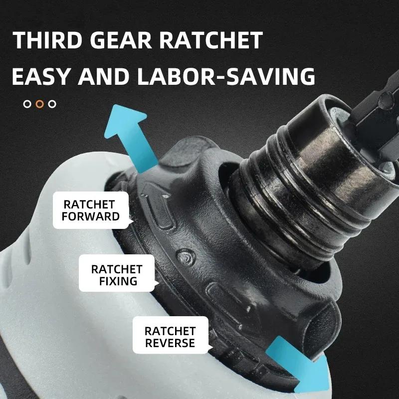 Short Handle Ratchet Precision Screwdriver Magnetic 13 In 1 Telescopic Labor-saving Manual Tool Cross Groove Dual-use Head