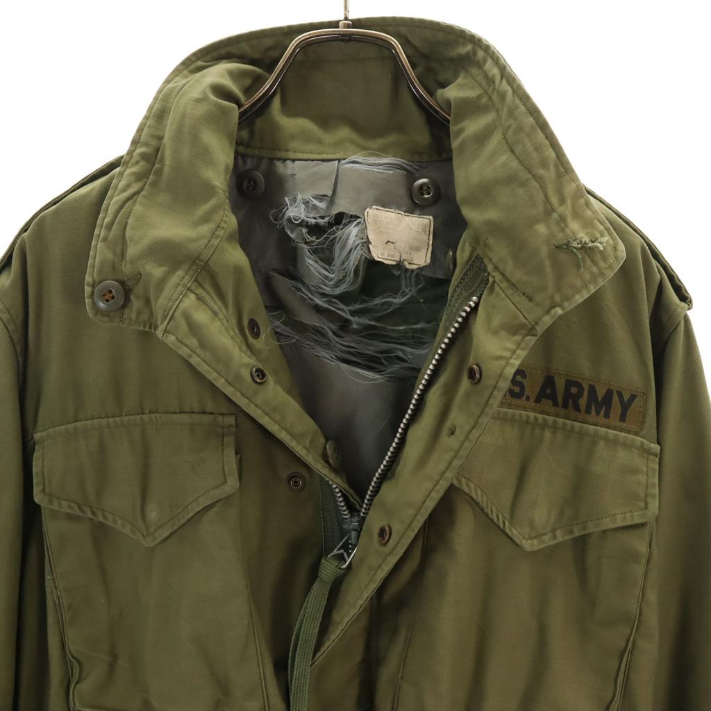 US ARMY 60s Vintage M-65 Military Jacket Khaki Men's Used