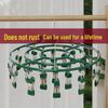 Steel Rack Drying Windproof Stainless With 24 Clips Multifunctional Clothes And Sock Hanger