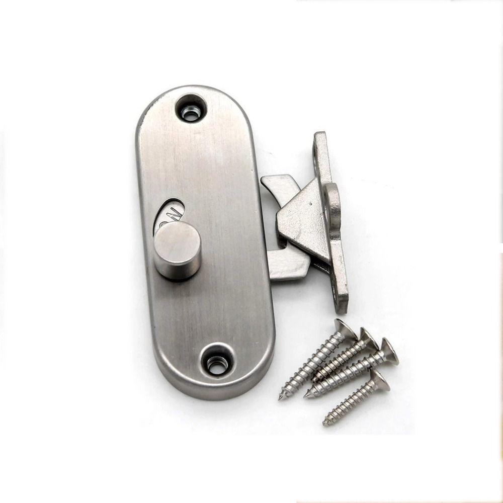 

90 Degree Sliding Door Lock Silver Right Angle Lock Privacy Lock Door Lock Plug Closet Window Door Slot-free model