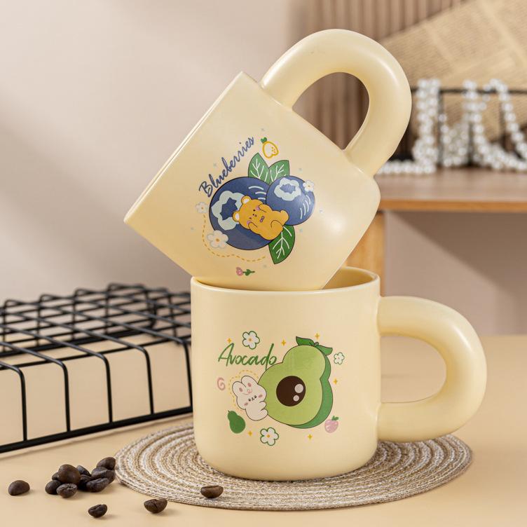 High value Fruit Ceramic Cup Home Office Water Cup Cute Girl Coffee Cup Milk Mug Gift
