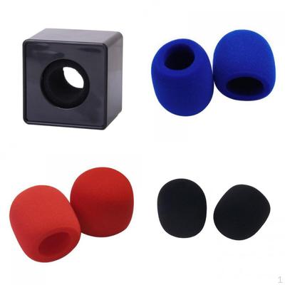 ABS Mic Microphone Interview Square Cube Flag Station + 6 Foam Covers