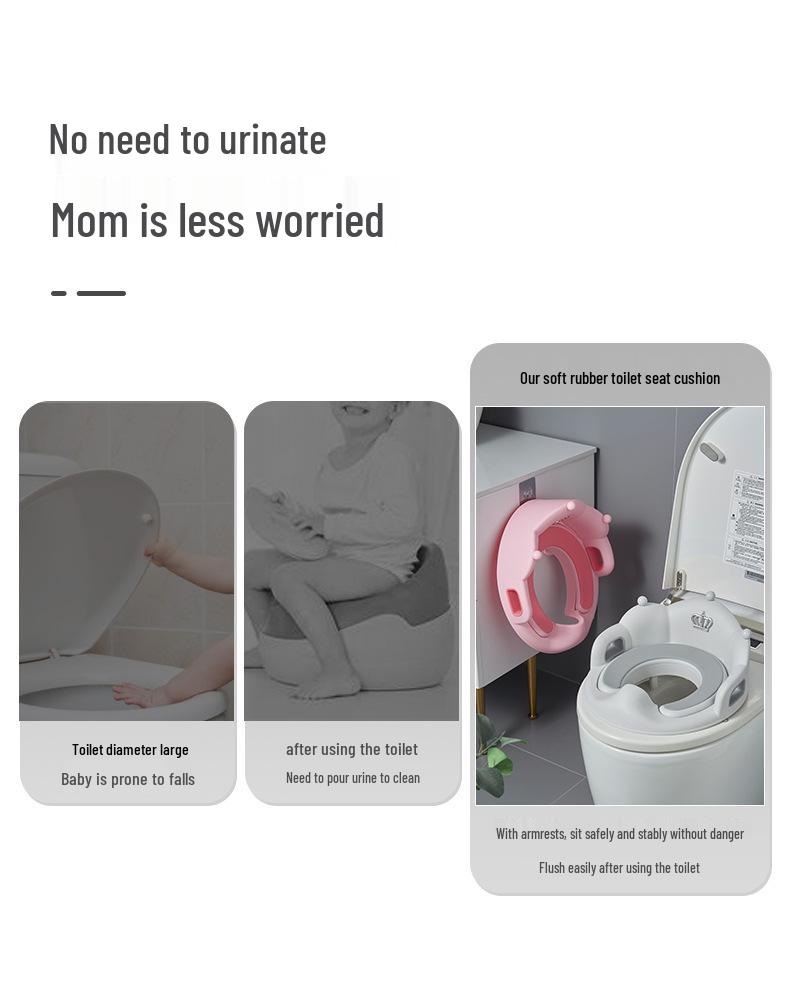Child's Crown Backrest Toilet Seat for Training - Ideal for Boys and Girls