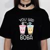 Bubble Tea Top Women Funny T-shirts Female Y2k Clothing