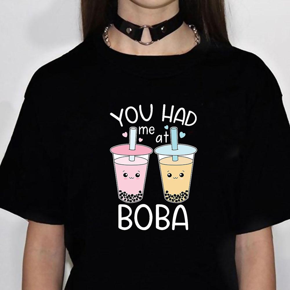 Bubble Tea top dámská vtipná trička dámské oblečení y2k