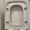 Square Toilet Seat Cover Rounded Square Shape Board Quick Release White Toilet Lid