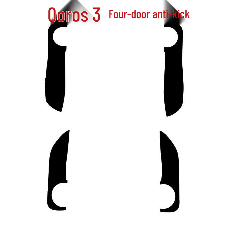 Qoros 3 Car Door Carbon Fiber Anti-Kick Protective Stickers