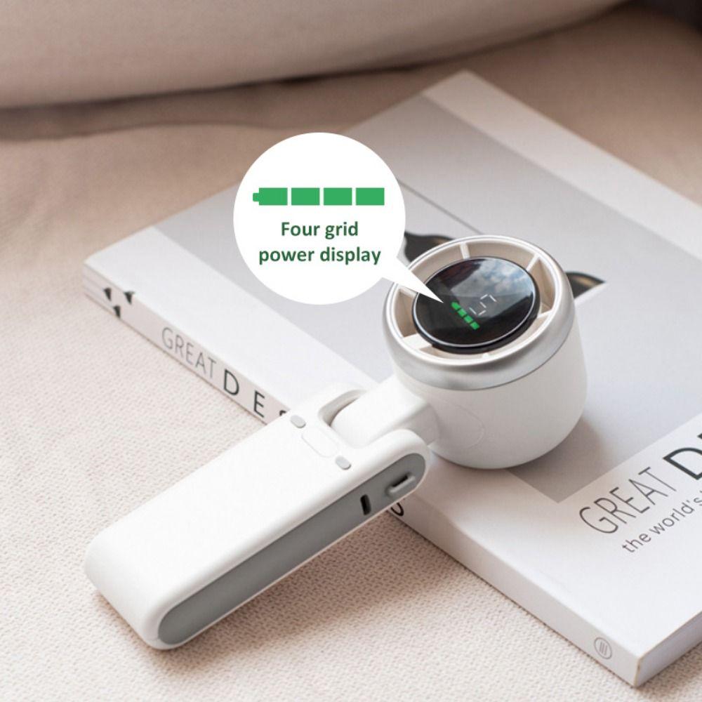 5-Speed Adjustable Mini Foldable Desk Fan With Digital Display Small Electric Fan  Outdoor Travel