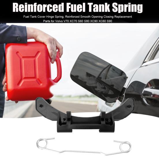Yousheng Fuel Tank Cover Hinge Spring, Reinforced Smooth Opening Closing Replacement Parts for Volvo V70 XC70 S60 S80 XC90 XC60