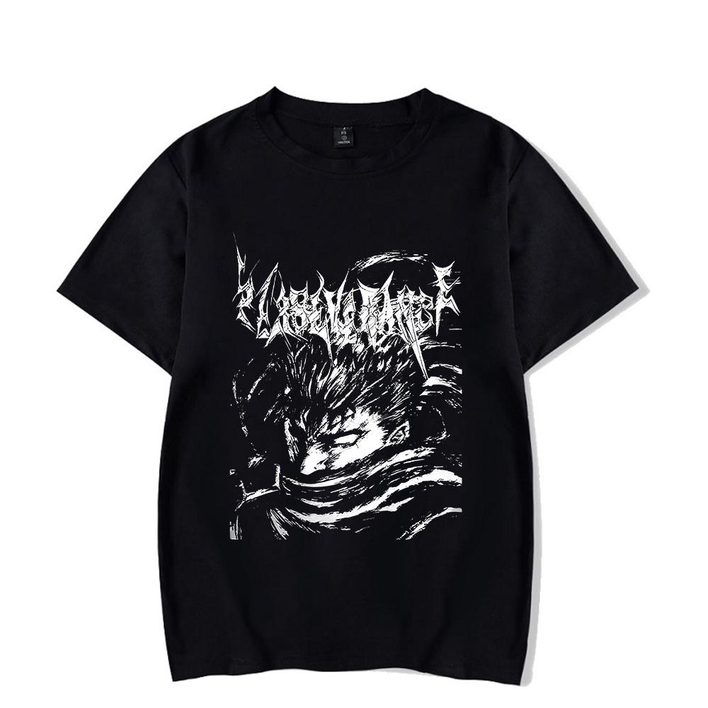 Men Harajuku Black Washed T-Shirt Hip Hop Streetwear Japan Anime Graphic Cotton Casual Tshirt Summer Short Sleeve Tops T Shirt