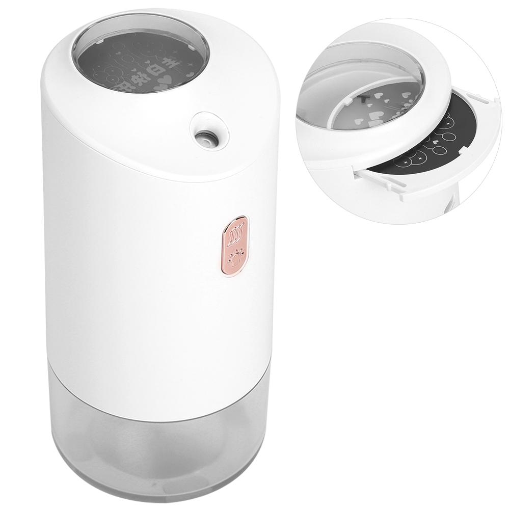 300ml Mini USB Rechargeable Air Humidifier with Projection Ambient Light for Home Office Car UseWhite