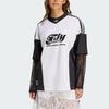 Adidas Originals Lace Sports Fashion Comfortable Long Sleeve Soccer Shirt Women Tops White Black KD2297