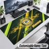 Custom Name Text Mouse Pad Green Bay Packers Personalized Desk Pad For Work And Gaming