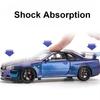 1:24 GTR SKYLINE R34 Automodell Spielzeug Licht Ton Rückzieher Türen zu öffnen Miniatur Straßenbahnmodelle Sammlung Geschenke für Kinder