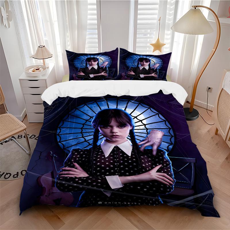 Gothic Spider Web Mystery Print 3Pcs Bedding Setduvet Cover With 2 Bedropillowcase Home Birthday Gift