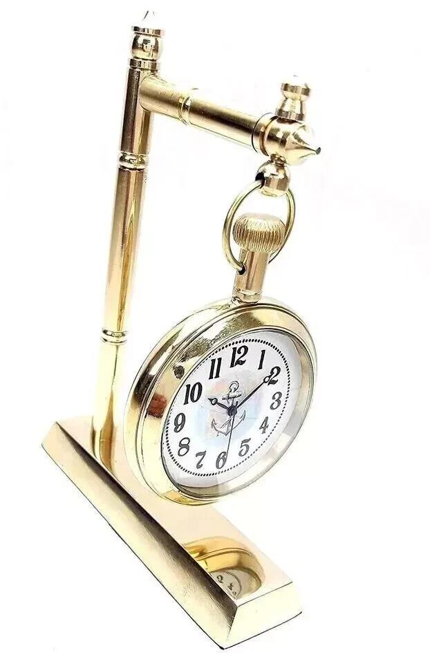 Style Table Clock With Brass Stand Antique Victoria London Gift