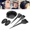 5Pcs Hair Dye Tint Tool Set, Portable Multifunctional Plastic Hair Coloring Brush & Comb Kit for Home Use