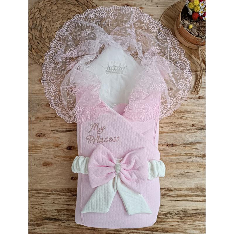 

Розовая пеленка для мальчика My Princess Crown с открывающимся дном