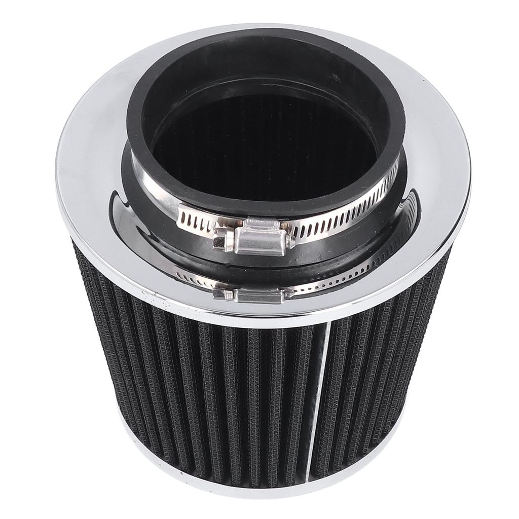 High Flow Air Intake Filter Clamp On Design Washable Steel Nonwoven Fabric Universal for Car