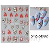 New nail art stickers embossed 5D three-dimensional Halloween cartoon bow ghost-shaped spider web nail stickers