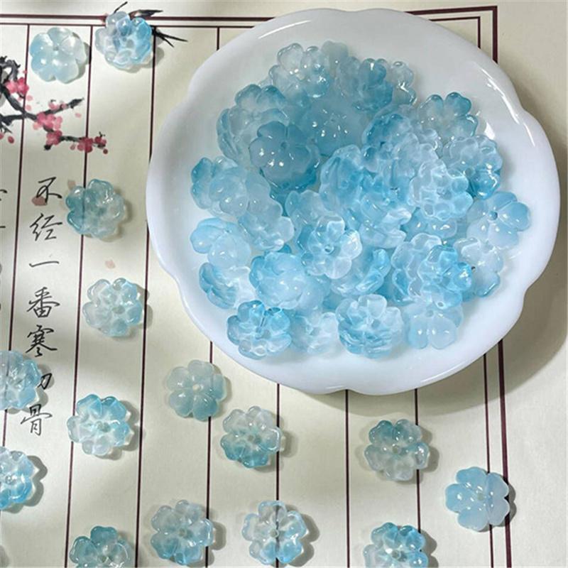 14mm Kvetinové Sklenené Korálky DIY Ručne Vyrábaný Náramok Náhrdelník Náušnice Šperkový Materiál DIY Nástroj Príslušenstvo na Výrobu Šperkov