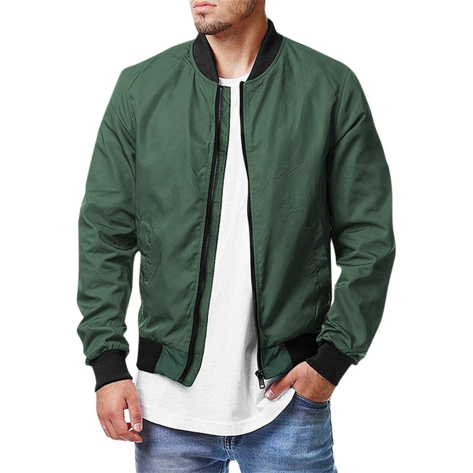 

Men s Lightweight Flight Bomber Jacket Spring Fall Causal Softshell Windbreaker Coat Outerwear L армия зеленый
