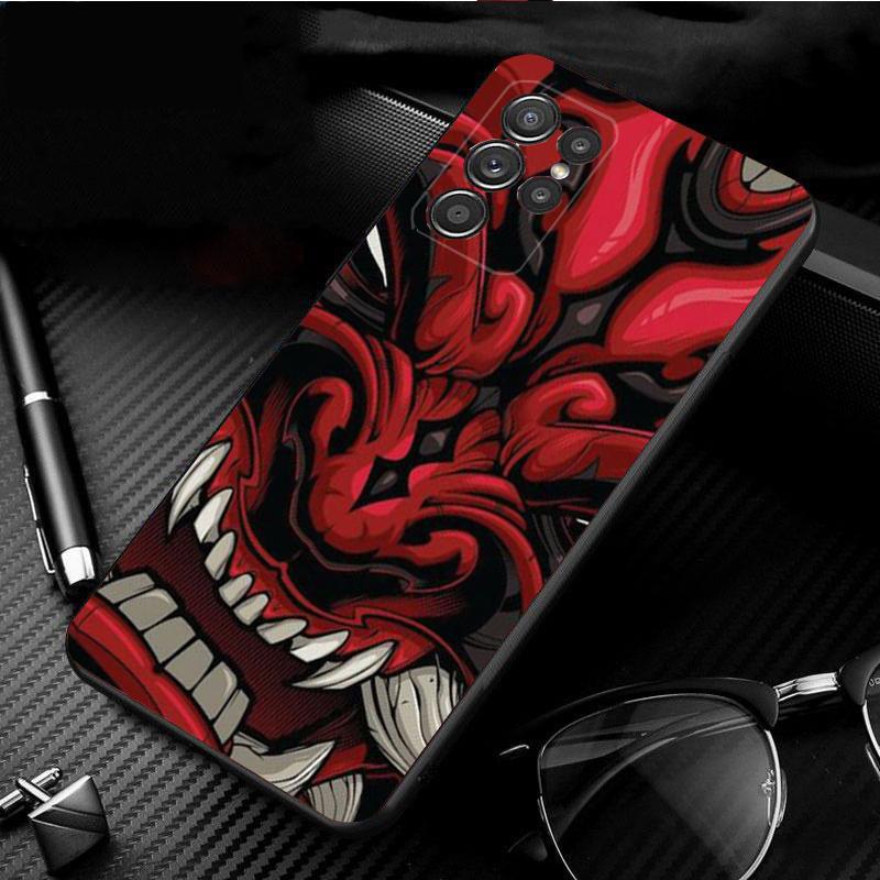 Phone Case for Samsung S26 S25 S24 S23 S22 Ultra S23 S22 S25 Plus S24 FE S26Edge Japanese Samurai Oni Mask