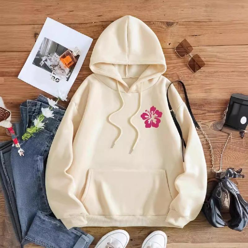 Herbst und Winter Neu Y2k Mode Damen Schulterfreier Ärmel Fleece Langarm Hoodie Sport Größe 5XL