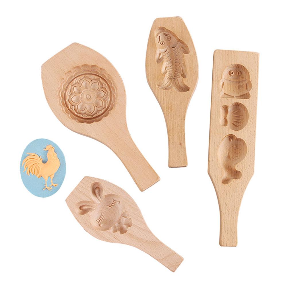 Wooden Pastry Mould Mung Bean Cake Mold Baking Tool 3d Ice Cream Diy Kitchen Household Products A Snack Accessories Party Gift