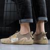 Herren-Freizeitschuhe aus Gummi mit weicher Sohle, großes atmungsaktives Mesh-Gewebe, Schweinsleder, Auto-Freizeitschuhe