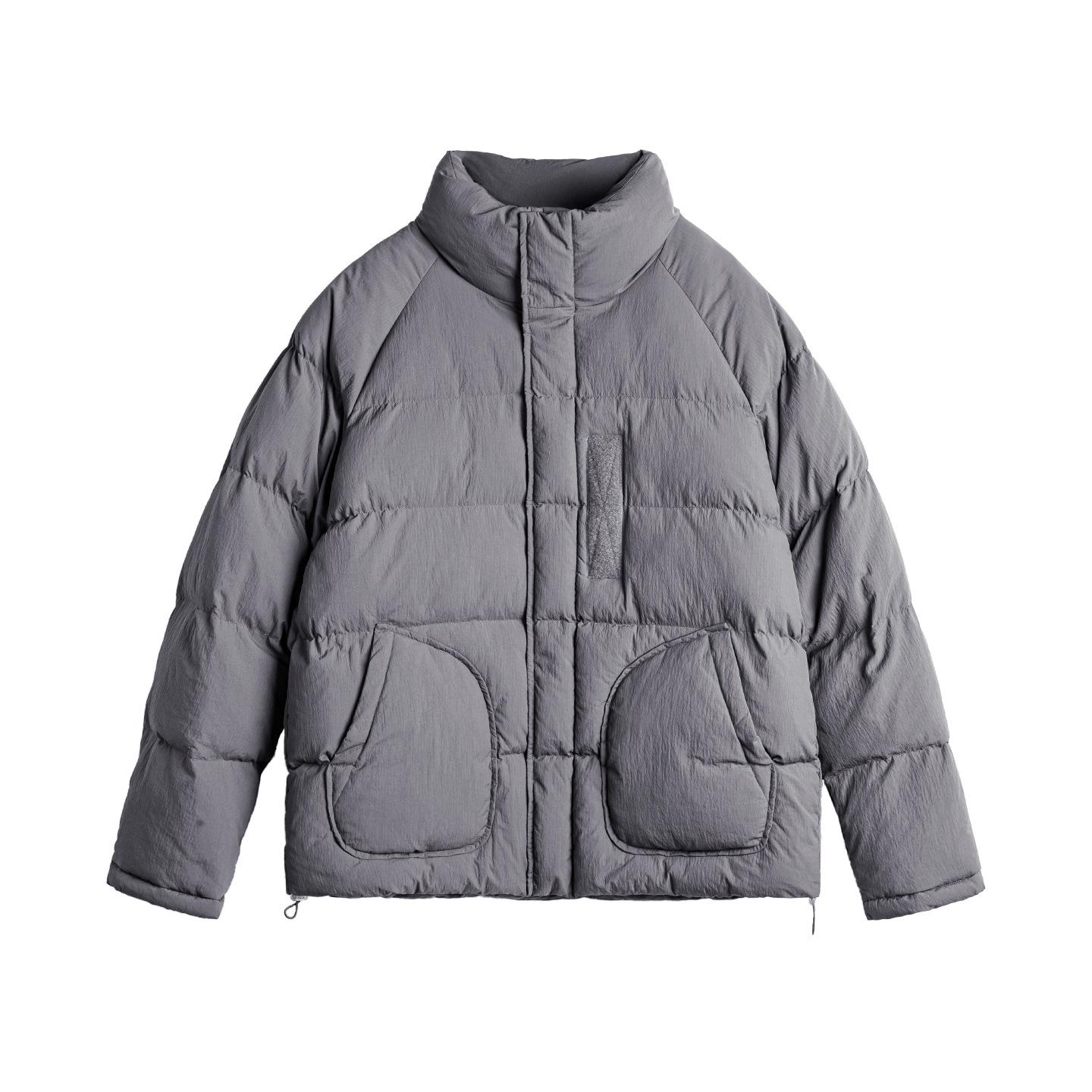 Рабочая куртка Maden серая, из нейлона и хлопка, с рукавами реглан и воротником-стойкой - Теплая, Утепленная, Американский стиль. M