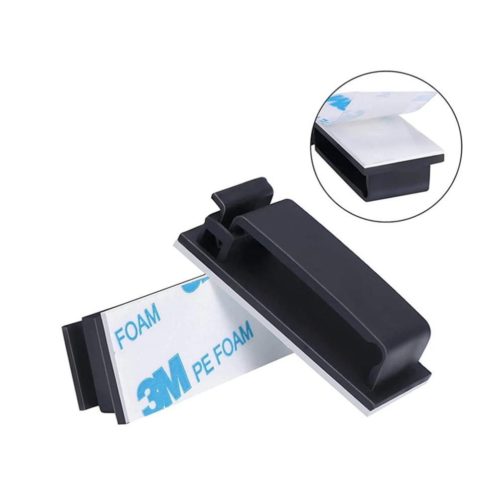 Adhesive Cable Clip, Self-Adhesive Wire Fixing Buckle with 3M Tape, PA66 Nylon Clip for Home Office Electrical Wiring