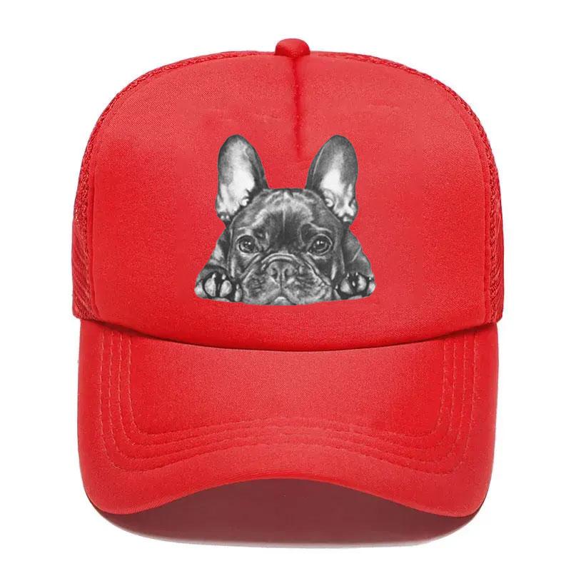 New Fashion Unisex Frenchie Dog French Bulldog Trucker Hat Adult Adjustable Baseball Cap Women Men Outdoor Snapback Hats