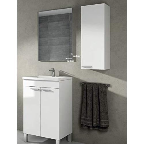 Meuble de salle de bain - ARKITMOBEL - Koncept - Colonne moderne - Blanc - À monter soi-même