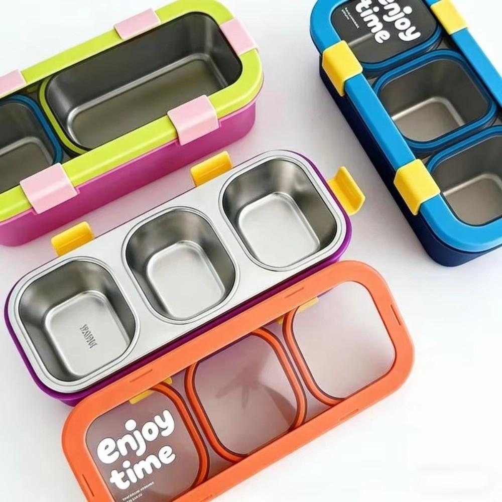 Removable Insulated Lunch Box Eco Friendly Rice Container Meal Container Divided Lunch Box  Picnic