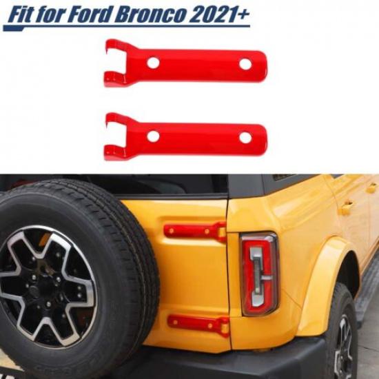 2X Red Exterior Rear Tailgate Hinge Spare Tire Cover Trim For Ford Bronco +