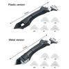 Silicone Scraper Squeegee Glue Remover Knife Caulking Angle Beauty Crack Trowel Tool Grout Scraper Kit With 5Pcs Scraper Head