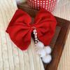 Cloth Velvet Red Bow Hairpin Plush Ancient Style Hairpin Cute Hanfu Hair Sticks  Baby