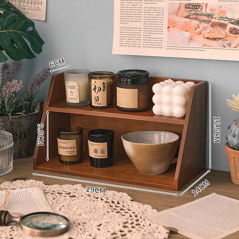 

Solid Wood Cosmetic Storage Rack & Sample Storage Box Multifunctional Vanity Makeup Organizer