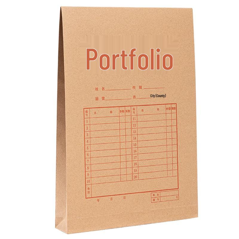 Deli A4 Kraft Paper Archive File Bags, 3cm Spine