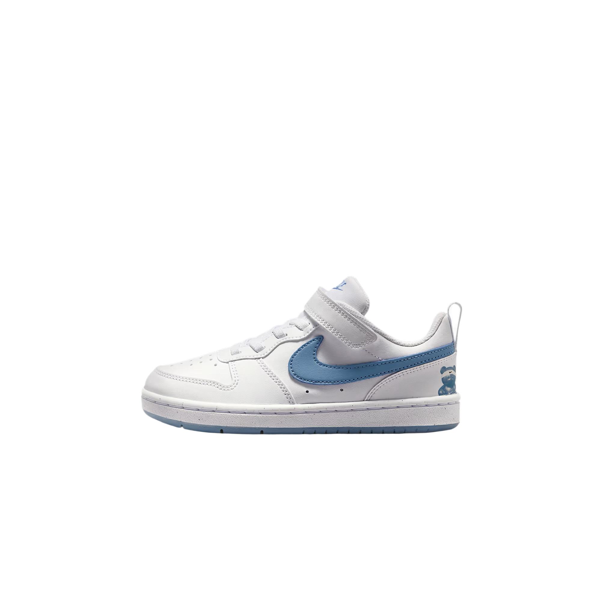 Nike Court Borough Fabric Synthetic Leather Durable Soft Flexible Low Top Sneakers Kids sneakers IR3999100 28