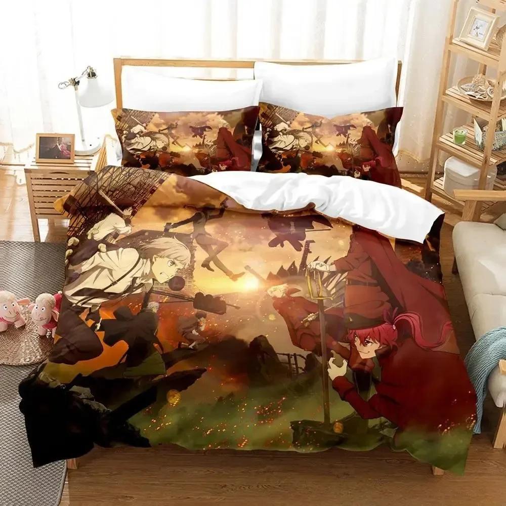 Bungou Stray Dogs S4 Beding Set Single Twin Ful Quen King-Sized Dimensionsd Dimensions Bed Linen Set Adult People Kid Bedrom Duvetcover Sets Anime Bed