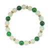 Two Tone Green Jade Beaded Bracelet With Gold Spacers Serene Fashion Jewelry For Men And Women Daily Wear Simple Versatile Accessory