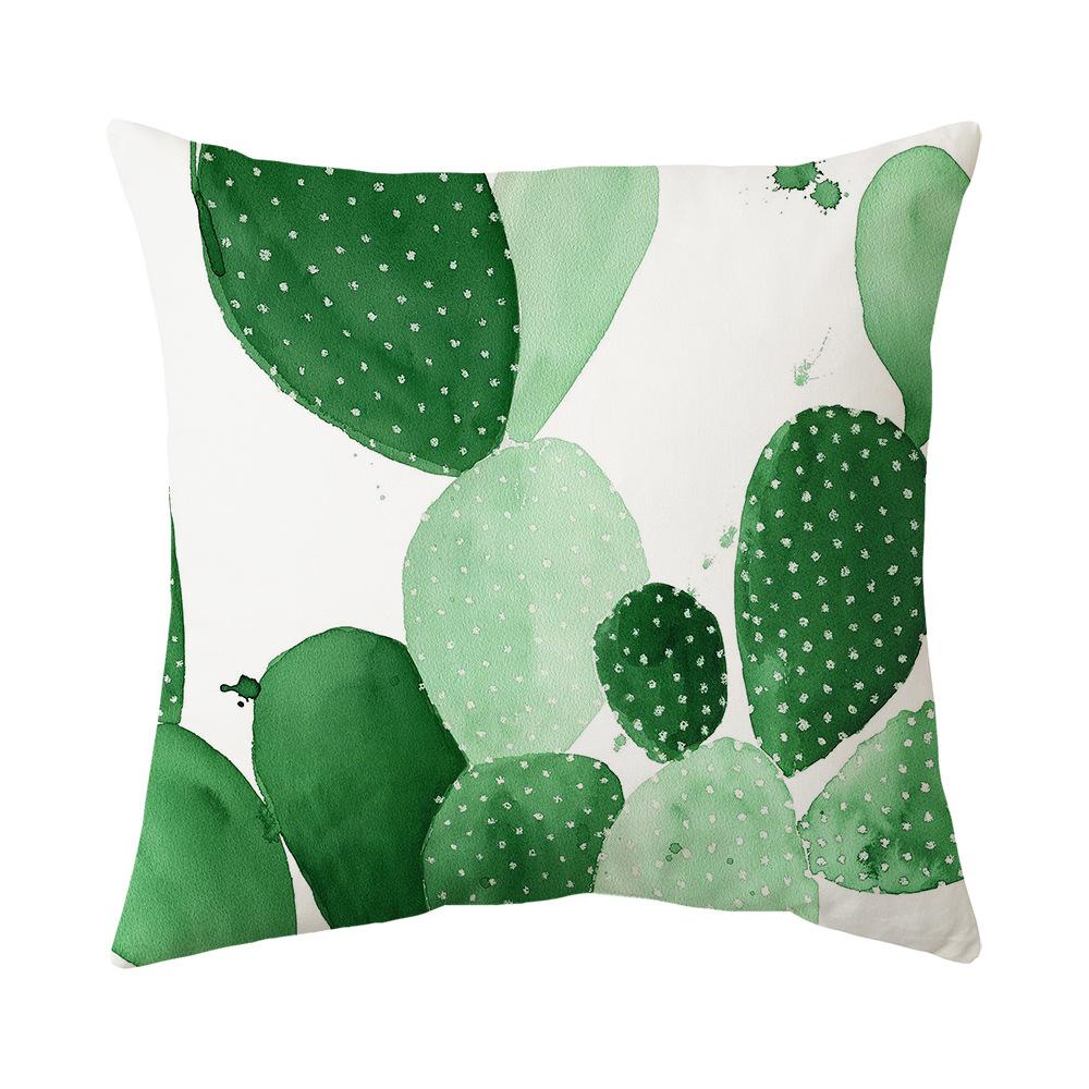 Pillow Nordic Plant Print Pillow Home Sofa Bedside Cushion Square Pillow Case