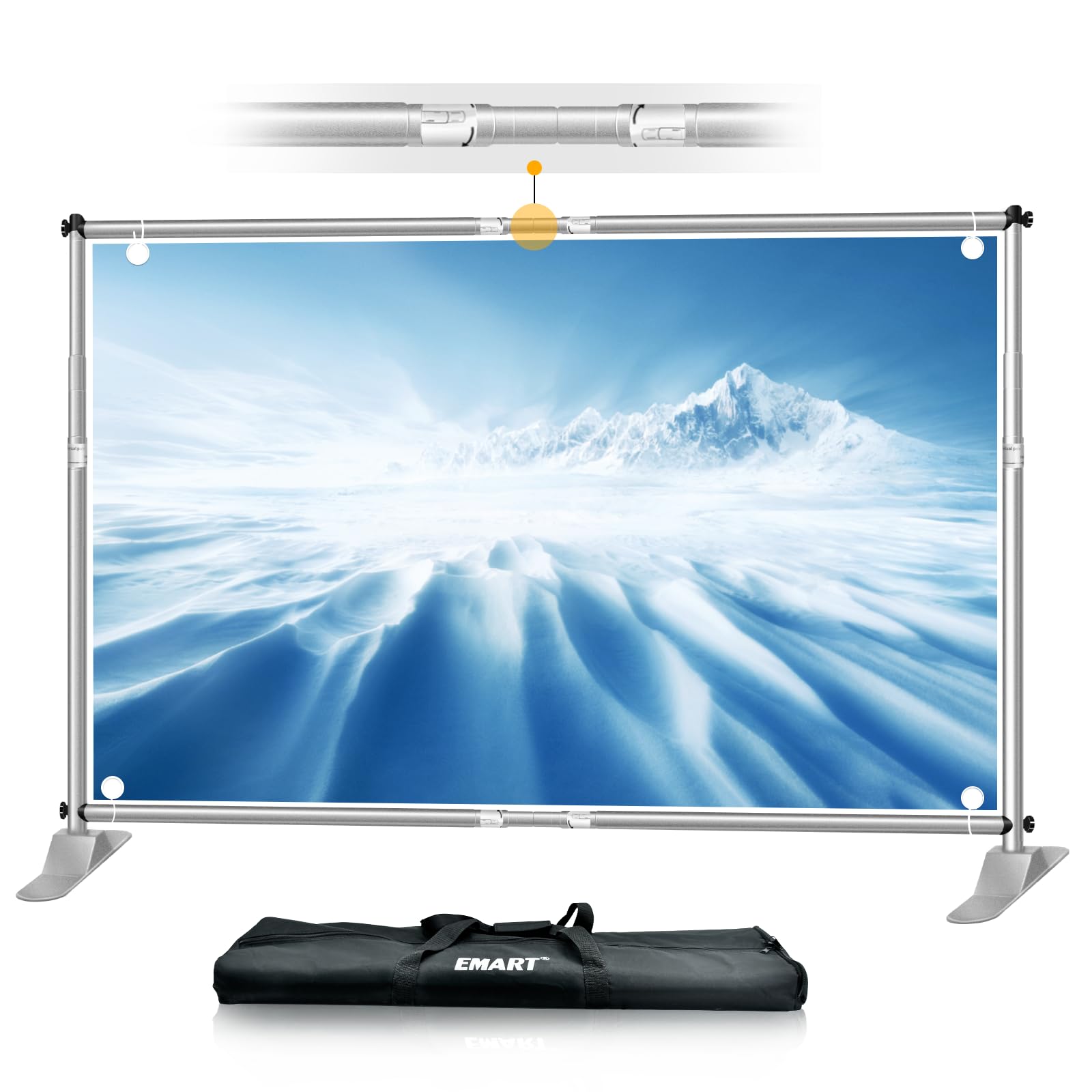 

EMART Background Background Banner Photography Adjustable Width and Made of Heavy Easy Assembly of Background Back Suitable for trade party Great for серебряный