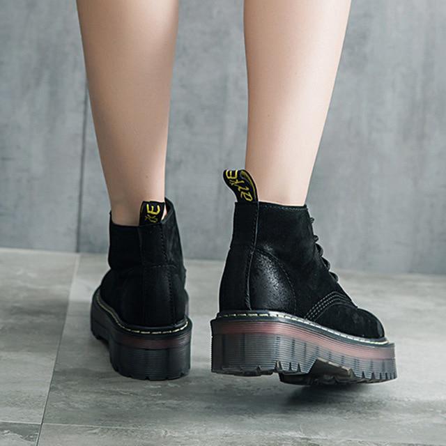 Cordones Mujer Zapatos de plataforma para mujer Primavera Otoño Botines  Piel de cerdo Ante Hembra comprar a buen precio — entrega gratuita, reseñas  reales con fotos — Joom