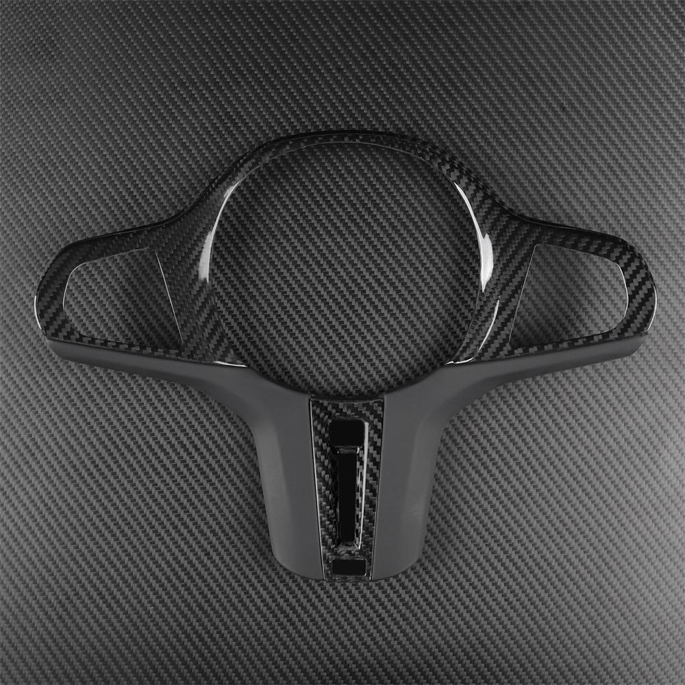 Carbon Fiber Steering Wheel Trim Cover with Heated Hole For BMW M2 M3 M4 G80 G82